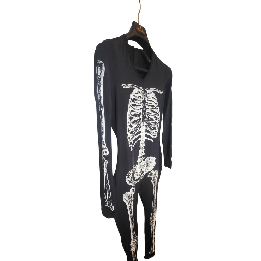 Leg Avenue Women's Skeleton Halloween Bodysuit Costume - Size Small - Picture 5 of 6